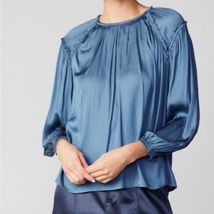 CURRENT AIR Round Neck Ruffled Top